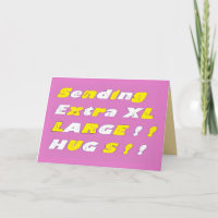 Extra Large Hugs design pink yellow white graphics