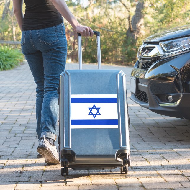 Extra Large Israeli Flag Sticker (Suitcase Insitu)