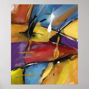 Extra Large Model Vertical Poster Abstract 1509