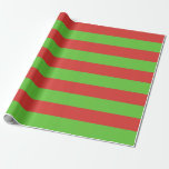 Extra Large Red and Green Stripes Wrapping Paper<br><div class="desc">A Christmas colour wrapping paper. A wrapping paper designed with a red and white striped pattern in extra large size.</div>
