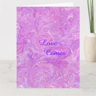 Extra large romantic love pink greeting card