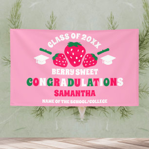 Extra Large Strawberry 2024 Graduation Banner