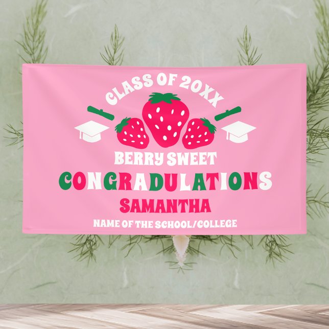 Extra Large Strawberry 2025 Graduation Banner (Creator Uploaded)