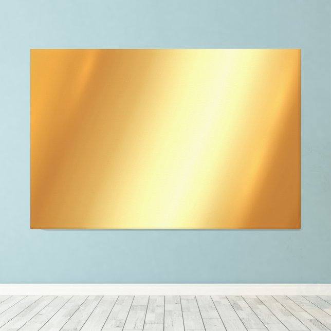 Extra Large Upload Your Photo on Gold Background Canvas Print (Insitu(Wood Floor))