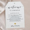 Extra Large Wedding Welcome Tag, Letter Itinerary