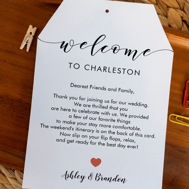 Extra Large Wedding Welcome Tag, Letter Itinerary (Creator Uploaded)