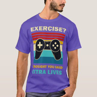 Extra Lives Funny Video Game Controller Retro (1) T-Shirt