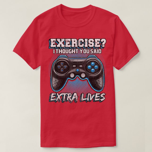Extra Lives Funny Video Game Controller Retro  Boy T-Shirt (Design Front)
