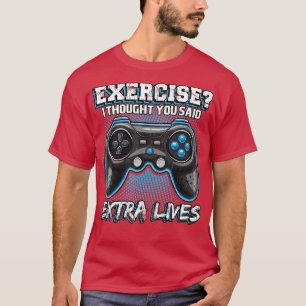 Extra Lives Funny Video Game Controller Retro  Boy T-Shirt