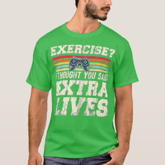 Extra Lives Funny Video Game Controller Retro  Boy T-Shirt