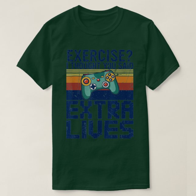 Extra Lives Funny Video Game Controller Retro  Boy T-Shirt (Design Front)