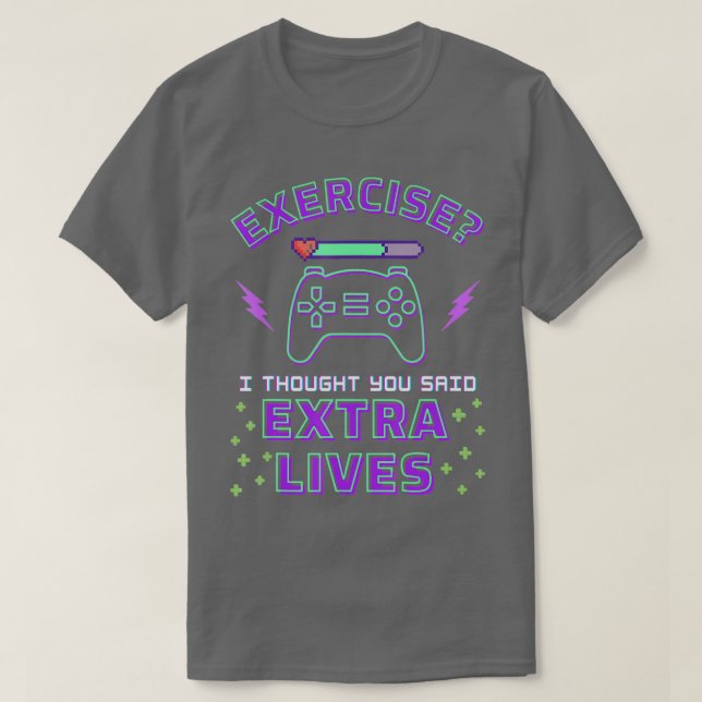 Extra Lives Funny Video Game Controller Retro  Boy T-Shirt (Design Front)