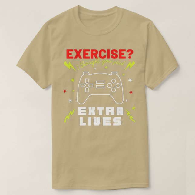 Extra Lives Funny Video Game Controller Retro Boy T-Shirt (Design Front)