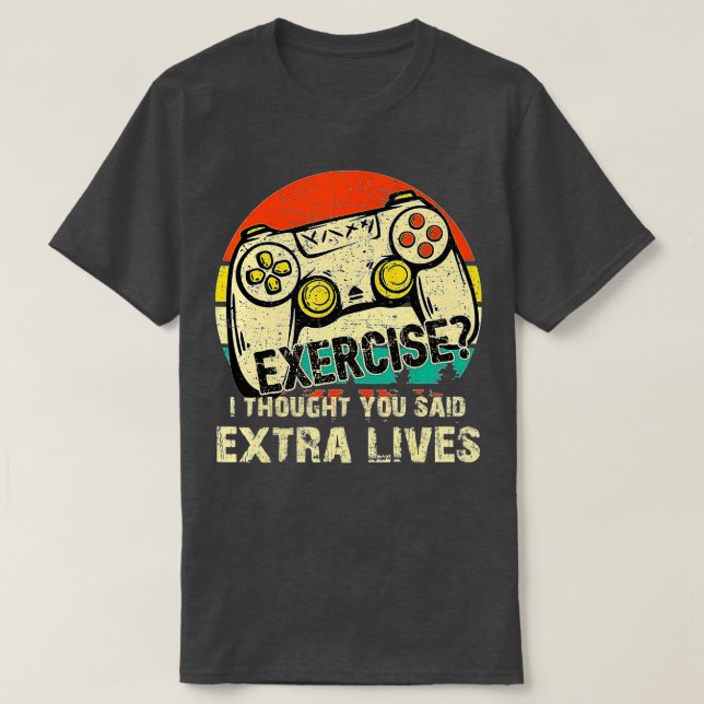Extra Lives Funny Video Game Controller Retro  Boy T-Shirt (Design Front)