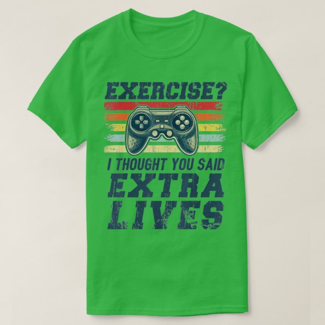 Extra Lives Funny Video Game Controller Retro  Boy T-Shirt (Design Front)