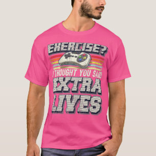 Extra Lives Funny Video Game Controller Retro  Boy T-Shirt