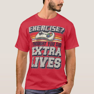 Extra Lives Funny Video Game Controller Retro Boy T-Shirt
