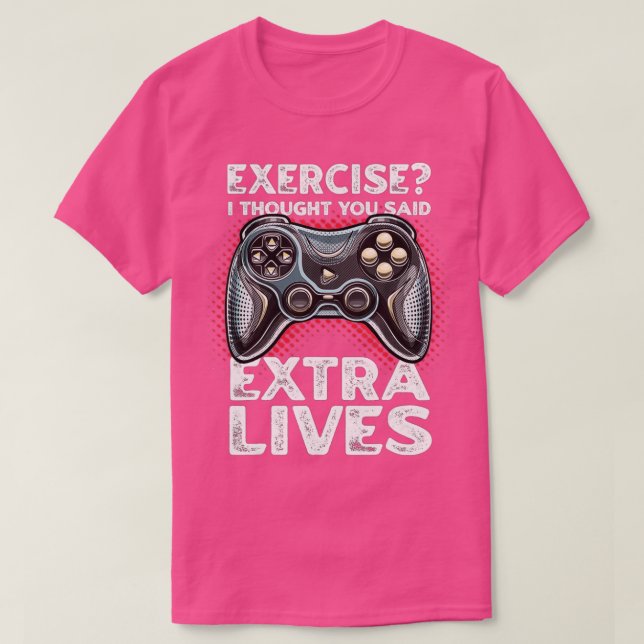 Extra Lives Funny Video Game Controller Retro Boys T-Shirt (Design Front)