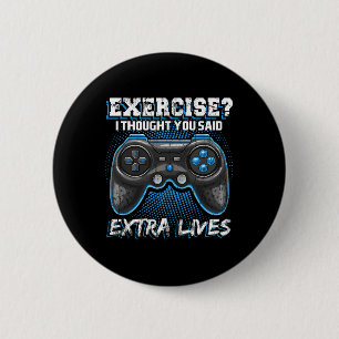 Extra Lives Funny Video Game Controller Retro Game 6 Cm Round Badge