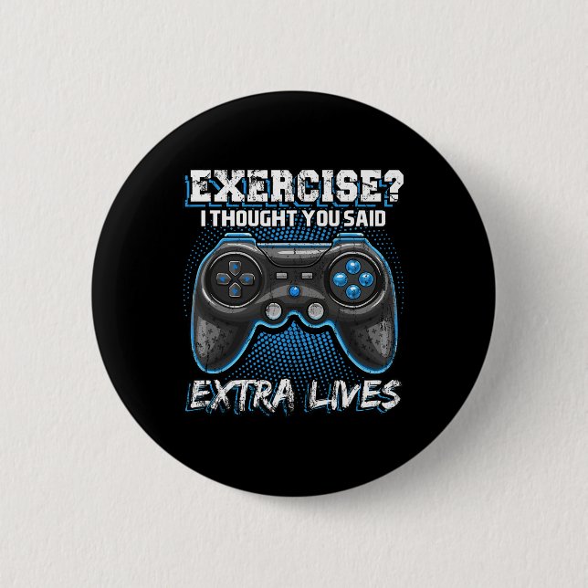 Extra Lives Funny Video Game Controller Retro Game 6 Cm Round Badge (Front)