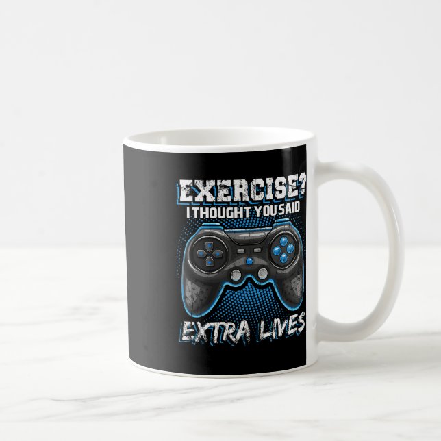 Extra Lives Funny Video Game Controller Retro Game Coffee Mug (Right)