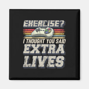 Extra Lives Funny Video Game Controller Retro Game Magnet