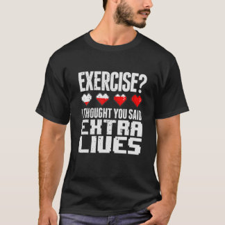 Extra Lives Funny Video Game Controller Retro Game T-Shirt