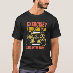 Extra Lives  Video Game Controller Retro Gamer Boy T-Shirt
