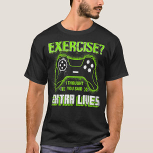 Extra Lives Video Game Controller Retro Gamer Boy T-Shirt