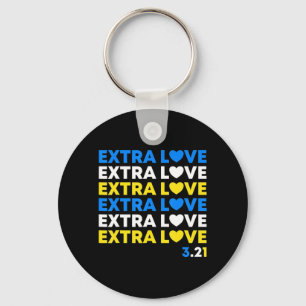 Extra Love World Down Syndrome Awareness Day March Key Ring