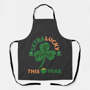 Extra lucky irish this year funny apron