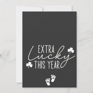 Extra Lucky This Year Pregnancy St Patrick Lucky  Holiday Card