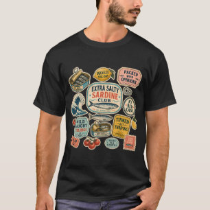 Extra Salty Sardine Club Retro Tinned Fish Tee