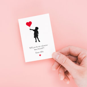 Extra small kids simple valentines card
