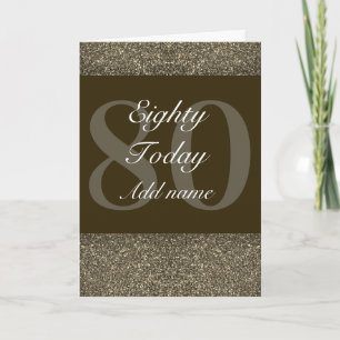 Extra special personalized birthday card 80th