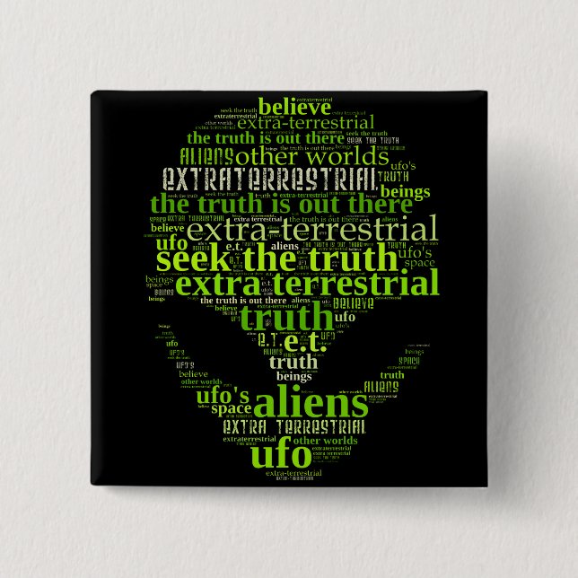 Extra Terrestrial Seek The Truth 15 Cm Square Badge (Front)