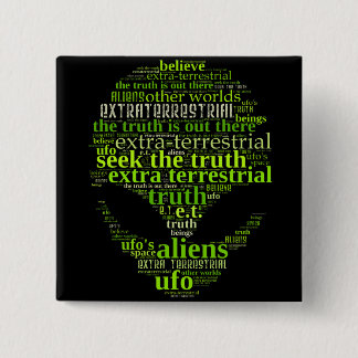Extra Terrestrial Seek The Truth 15 Cm Square Badge