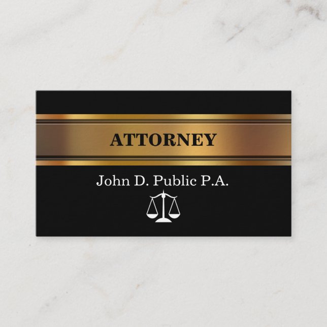 Extra Thick Attorney Business Cards (Front)