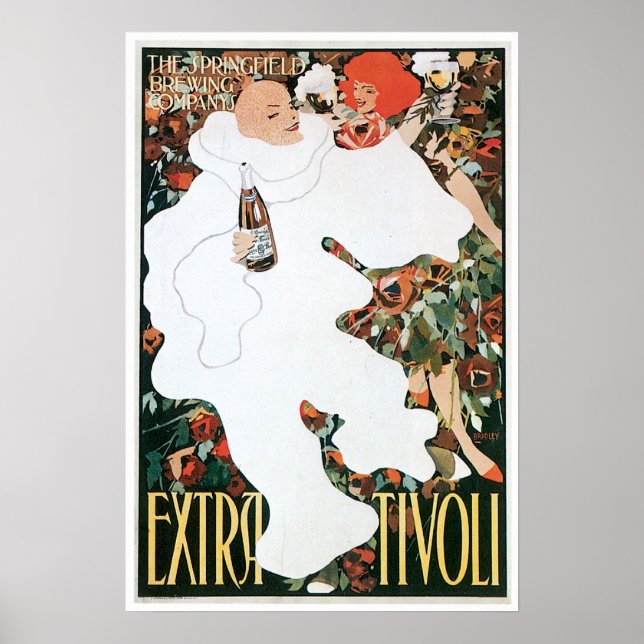 Extra Tivoli Vintage Wine Drink Ad Art Poster (Front)