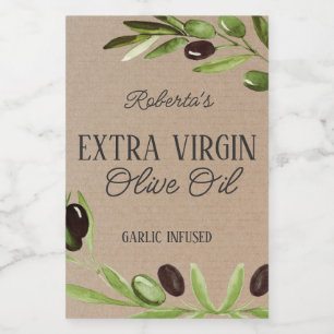 Extra Virgin Olive Oil Bottle Product Food Label