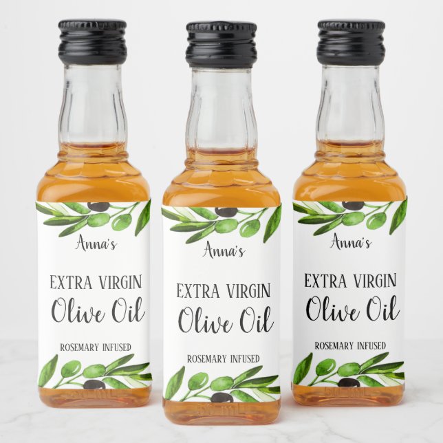 Extra Virgin Olive Oil Bottle Rustic Product Label (Bottles)