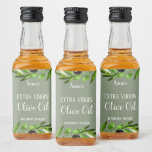 Extra Virgin Olive Oil Bottle Rustic Product Label