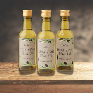 Extra Virgin Olive Oil Bottle Rustic Product Label