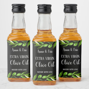 Extra Virgin Olive Oil Wedding Favour Bottle label