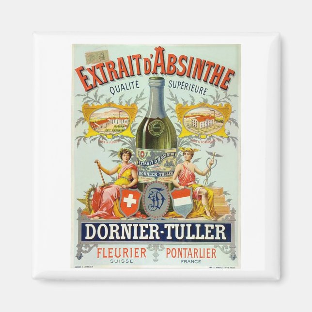 Extrait d'Absinthe Poster Fine Art Magnet (Front)