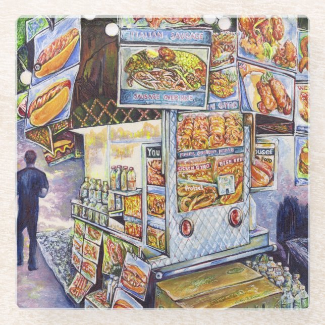 Extraordinary Artistic Workload Glass Coaster (Front)