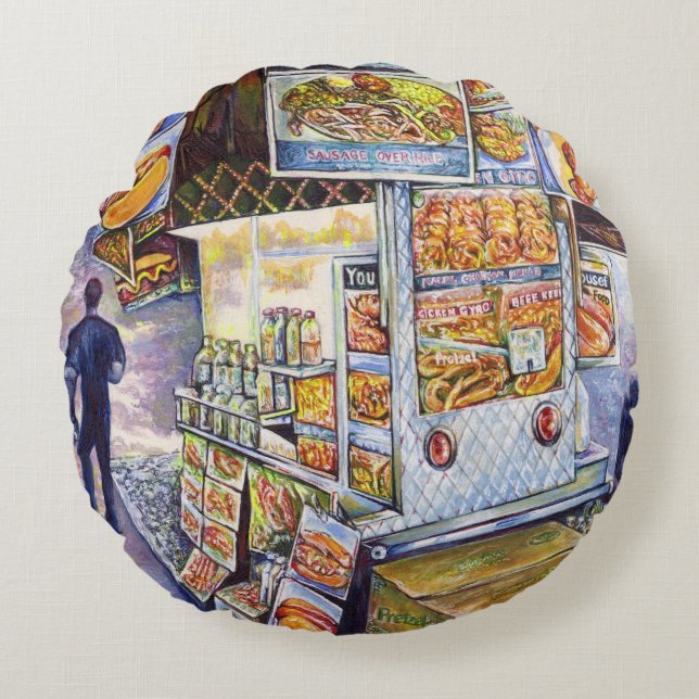 Extraordinary Artistic Workload Round Cushion (Front)