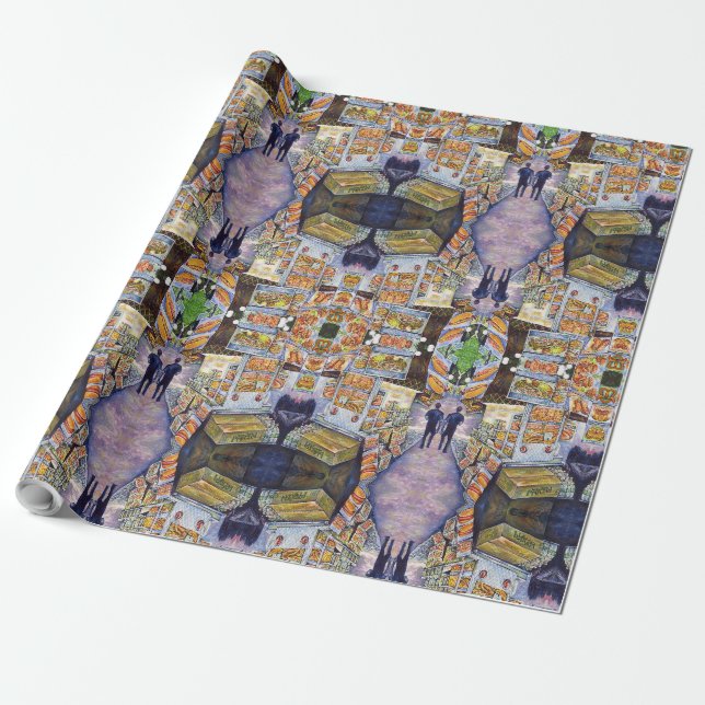 Extraordinary Artistic Workload Wrapping Paper (Unrolled)