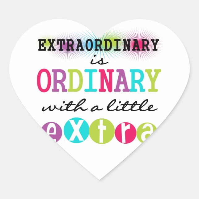 Extraordinary Heart Sticker (Front)