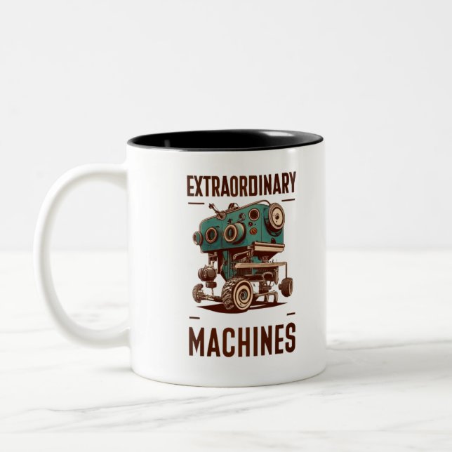 EXTRAORDINARY MACHINES Collection Trace 05 Two-Tone Coffee Mug (Left)